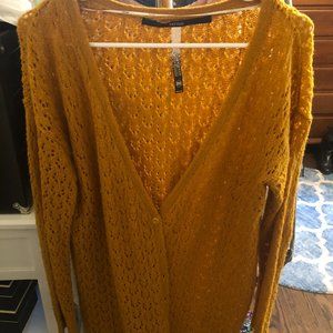 Knit cardigan (deep gold/mustard) from Kensie